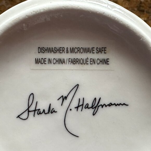 Anthropologie Petal Palette Monogram Letter " R " Ceramic Mug by Starla Halfman - Picture 4 of 7